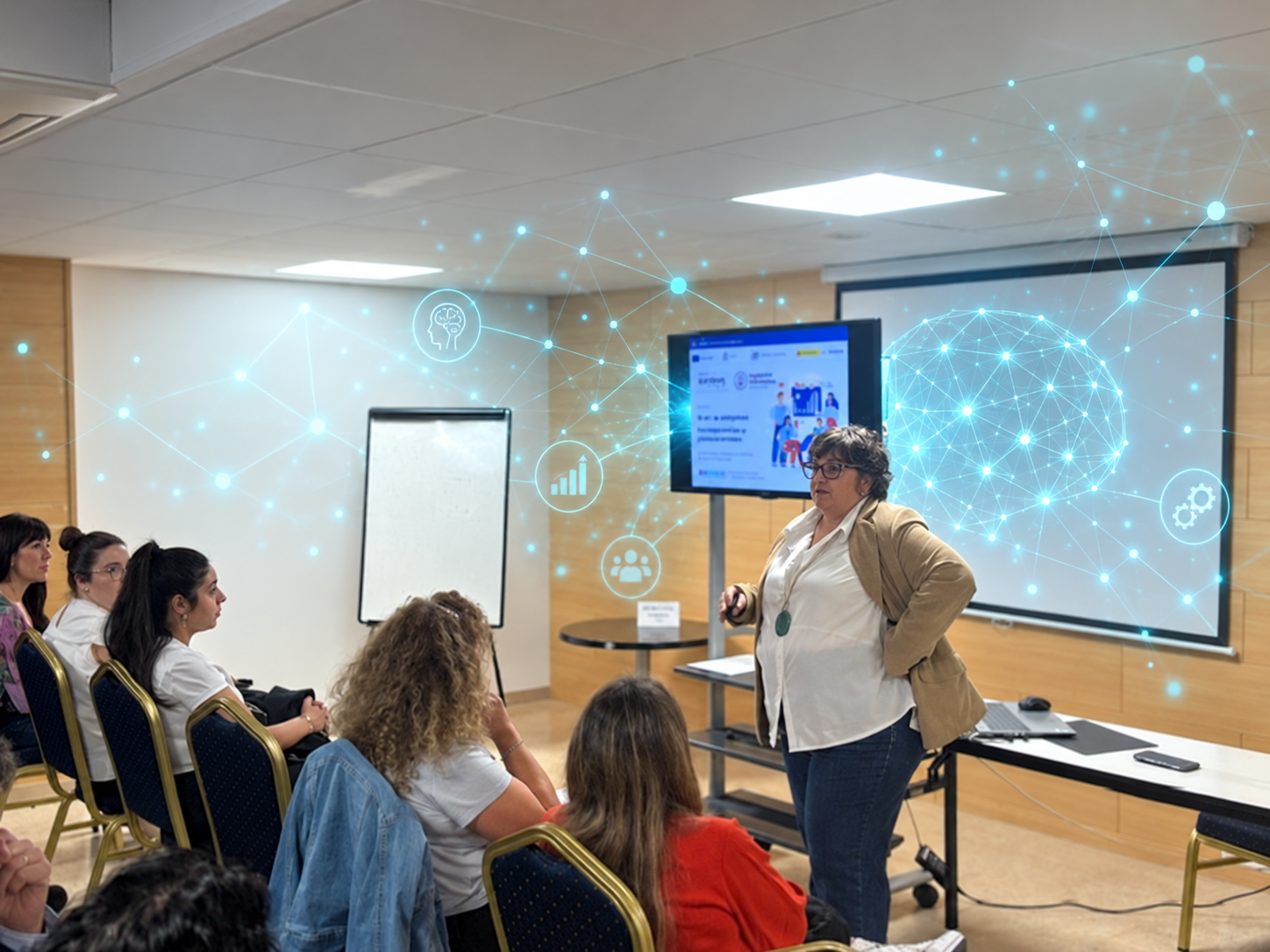 Aplicaciones de GPT-6 e inteligencia artificial en empresas Formación empresarial sobre inteligencia artificial con recursos visuales de IA